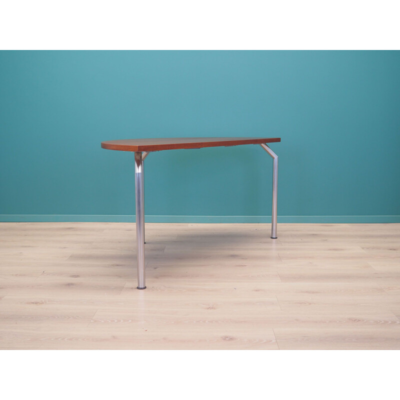 Vintage ronde teakhouten halve tafel door Bent Krogh, Denemarken 1970