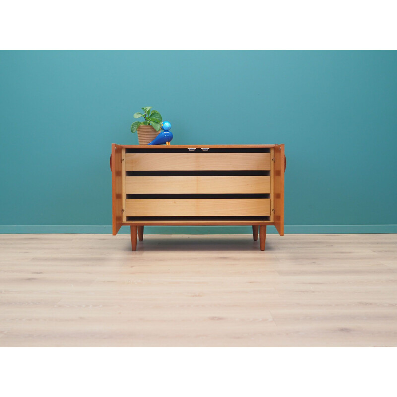 Vintage teak highboard, Denmark 1970