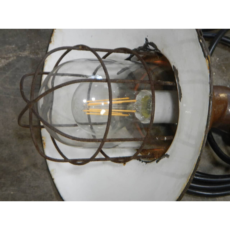 Vintage industrial military wall lamp