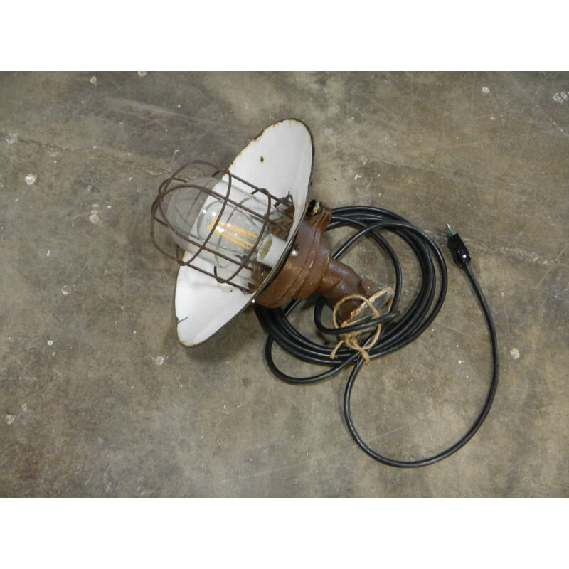 Vintage industrial military wall lamp
