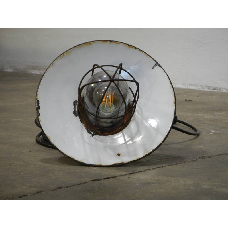 Vintage industrial military wall lamp