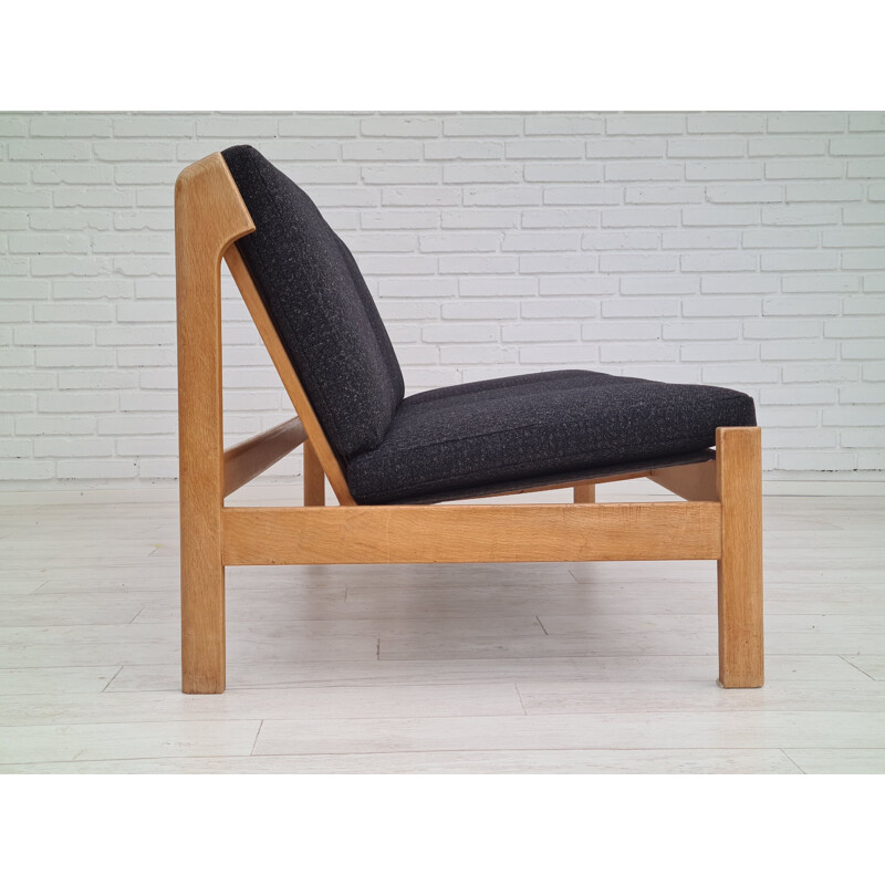 Vintage wool and oak sofa model 217 from Borge Mogensen, Denmark 1970