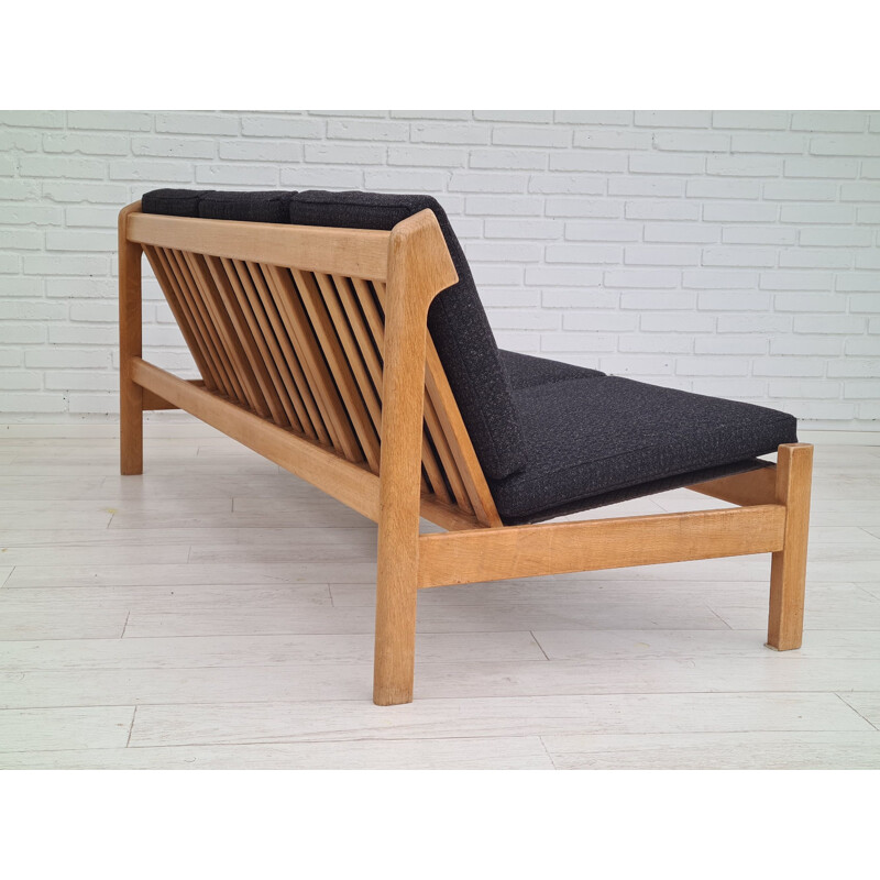 Vintage wool and oak sofa model 217 from Borge Mogensen, Denmark 1970