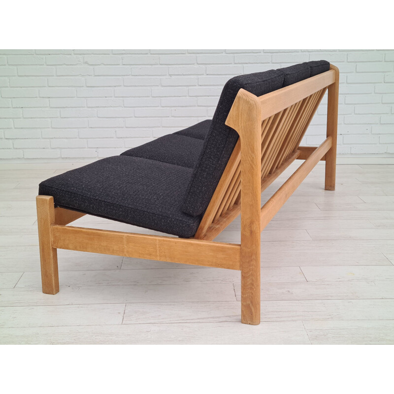 Vintage wool and oak sofa model 217 from Borge Mogensen, Denmark 1970