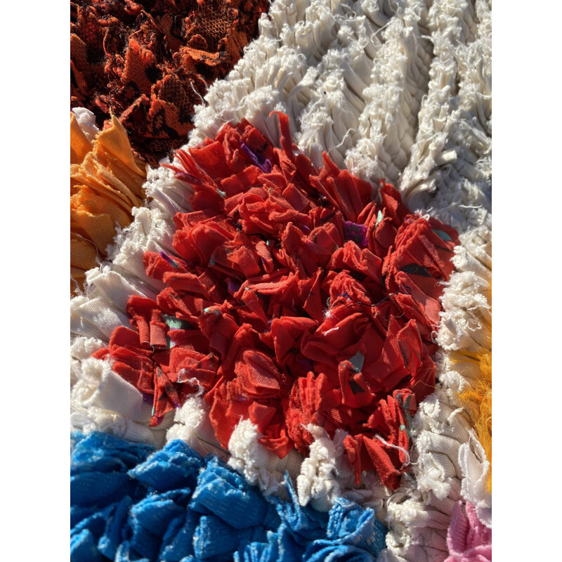 Vintage Berber colored carpet, Morocco 1990