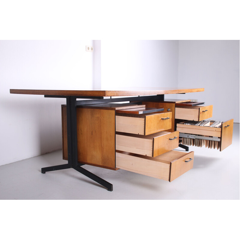 Vintage rosewood desk by Friso Kramer & Coen de Vries 1960