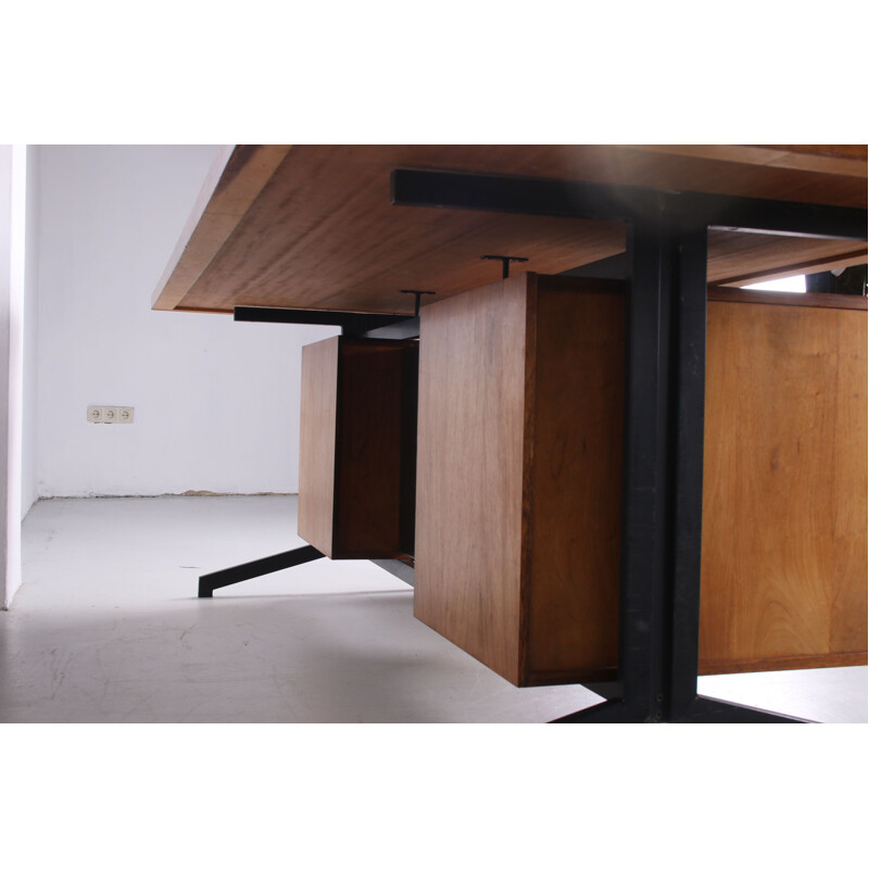 Vintage rosewood desk by Friso Kramer & Coen de Vries 1960