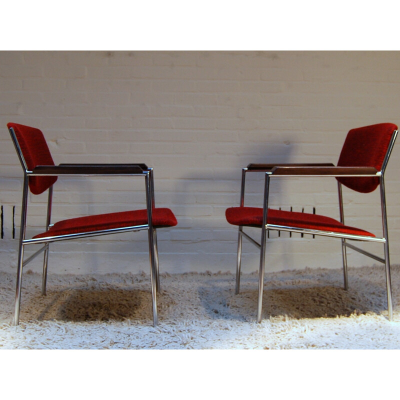 Pair of vintage chairs, Gijs VAN DER SLUIS - 1960s
