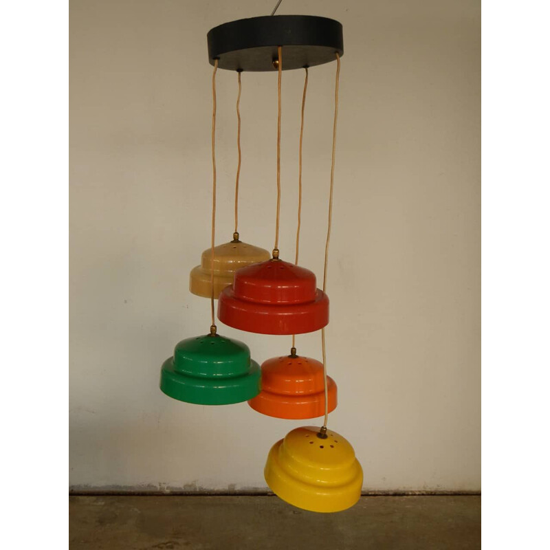 Lampadario vintage in plastica 1950