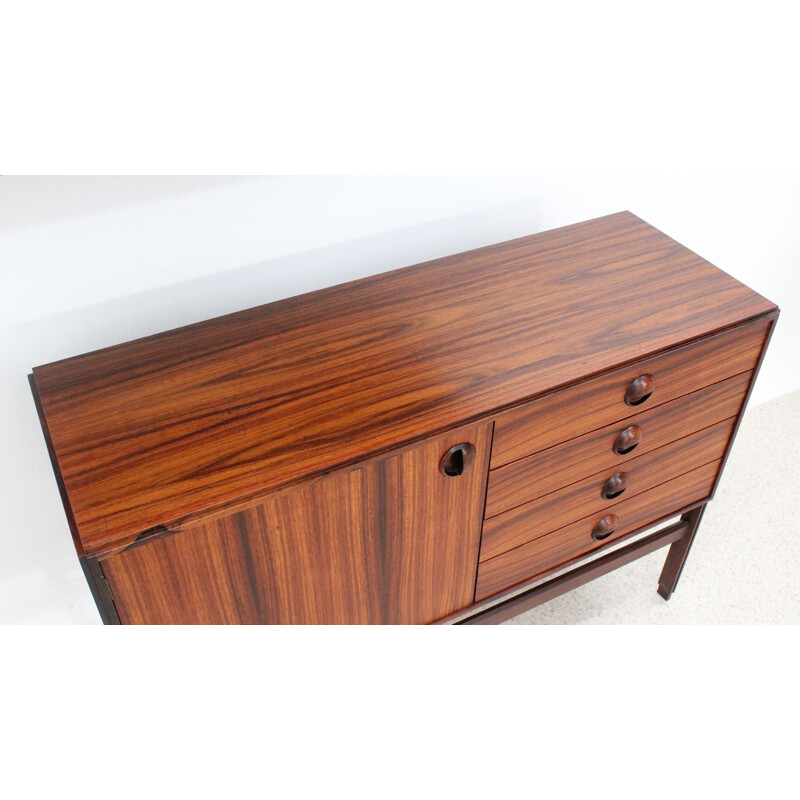 Vintage modular rosewood highboard by Mobili Besana 1960