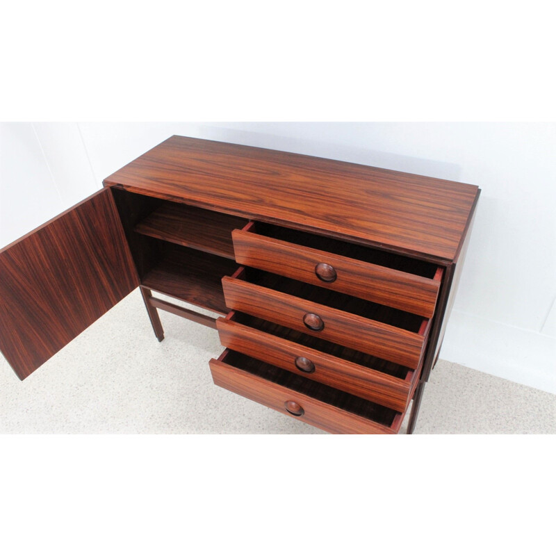 Vintage modular rosewood highboard by Mobili Besana 1960