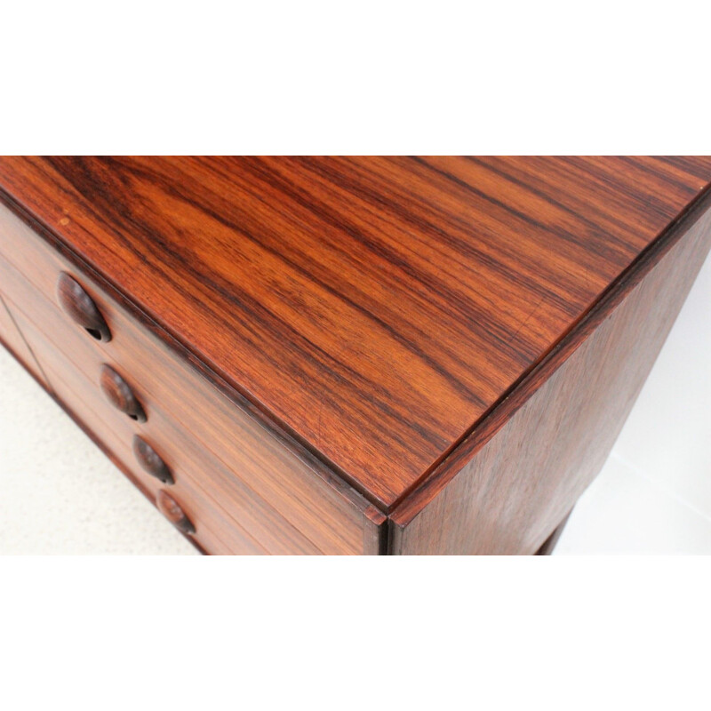 Vintage modular rosewood highboard by Mobili Besana 1960