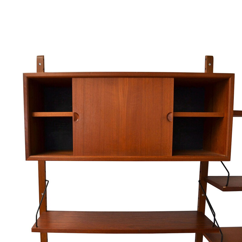 Vintage teak moludar wall-unit Poul Cadovius Danish