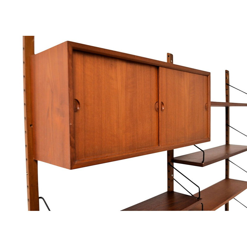 Vintage teak moludar wall-unit Poul Cadovius Danish