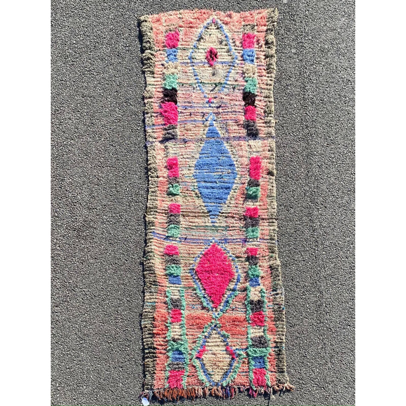 Vintage carpet Couloir Berbere Boujaad, Morocco 1970s