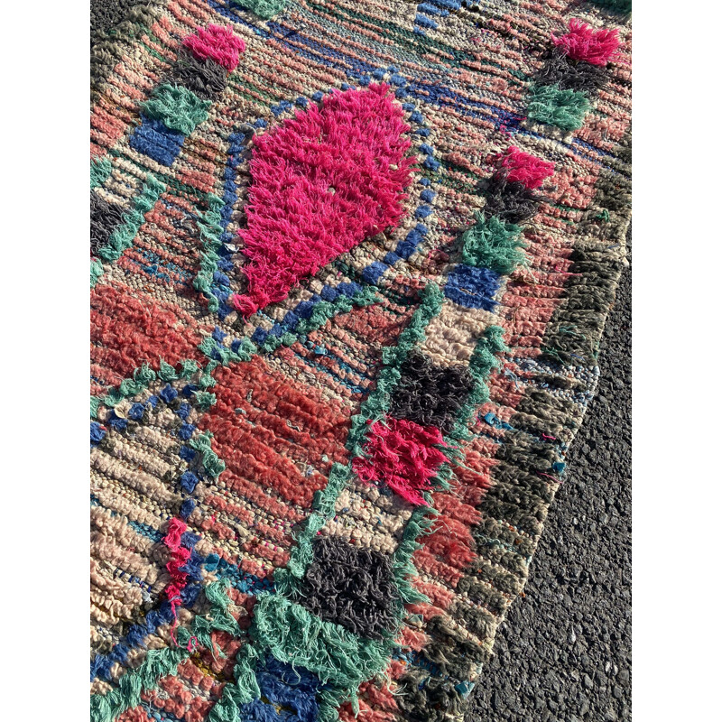 Tapis vintage Couloir Berbere Boujaad, Maroc 1970