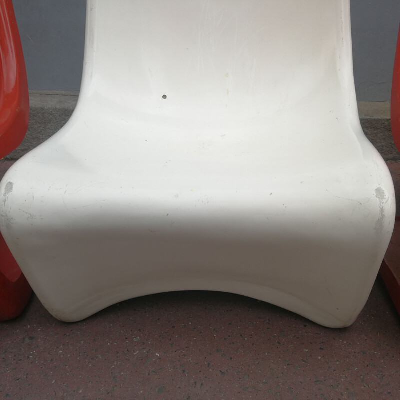 Vintage Silène seats by Borgnat M 1969s