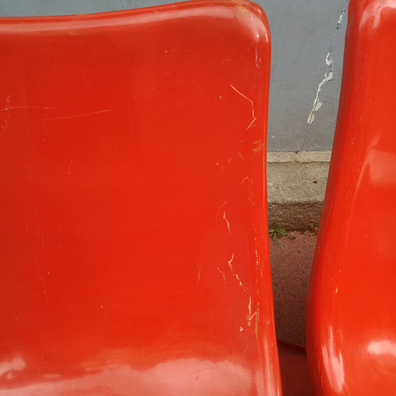 Vintage Silène seats by Borgnat M 1969s