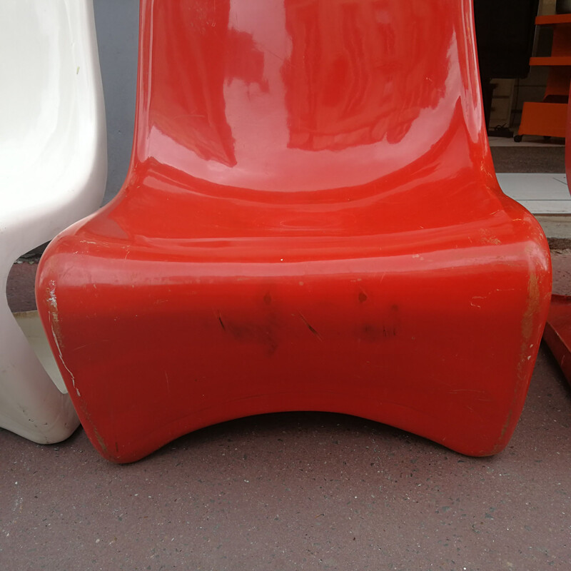 Vintage Silène seats by Borgnat M 1969s