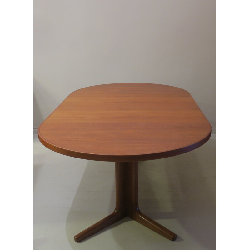 Vintage Teak Circular Extendable Dining Table,  Vejle Mobelfabrik  Denmark 1960s