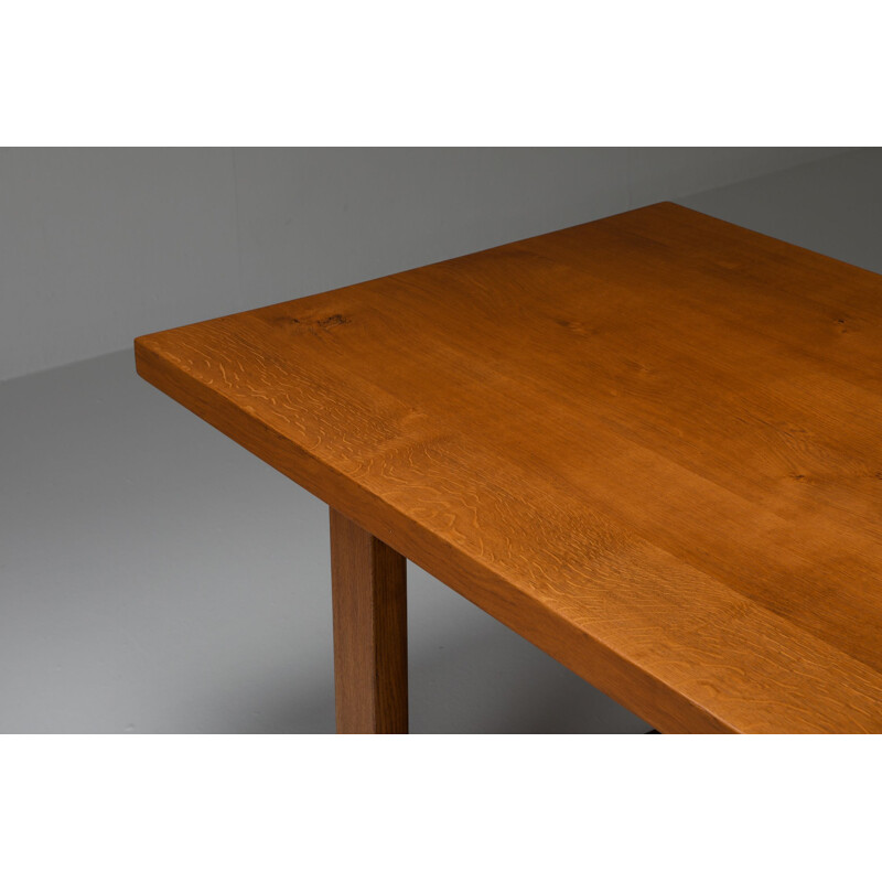 Vintage T01D Dining Table in Solid Elm by Pierre Chapo 1960s