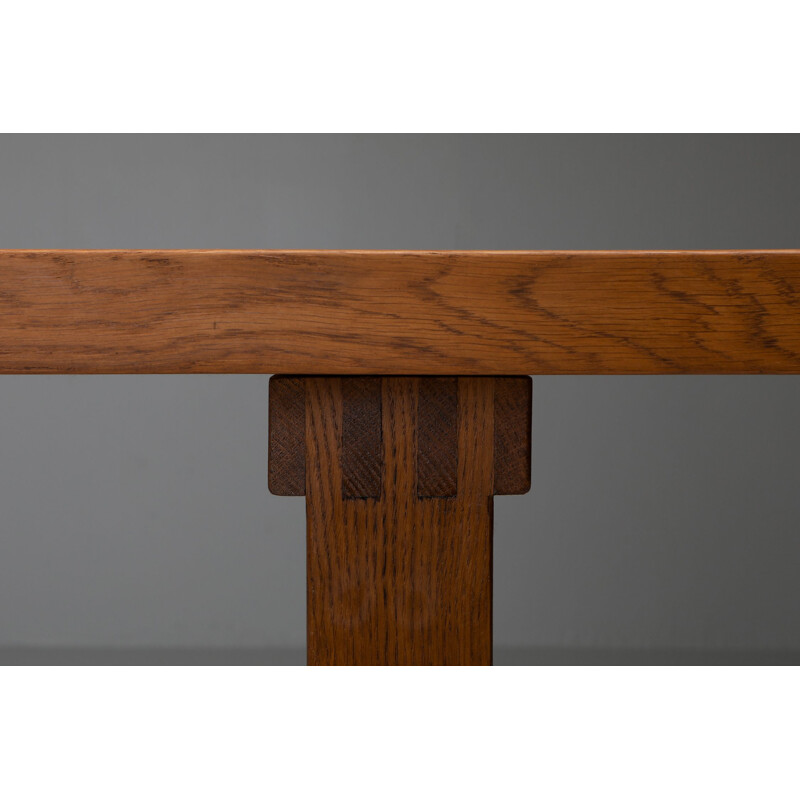 Vintage T01D Dining Table in Solid Elm by Pierre Chapo 1960s