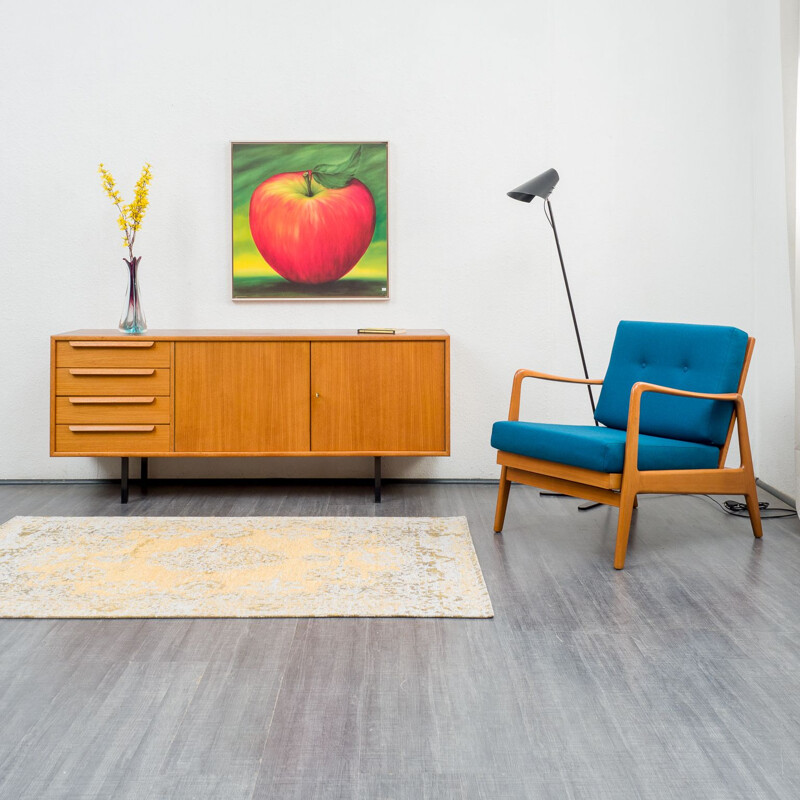 Vintage armchair walnut with relax position 1950s