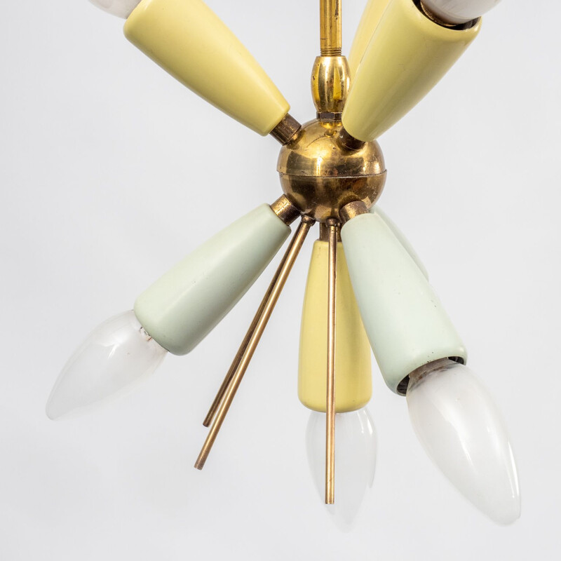 Vintage sputnik ceiling light 1950s