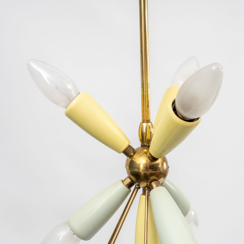 Vintage sputnik ceiling light 1950s