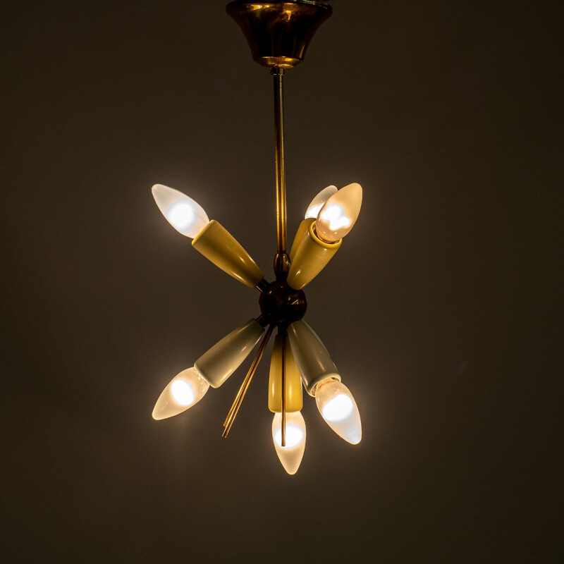 Vintage sputnik ceiling light 1950s