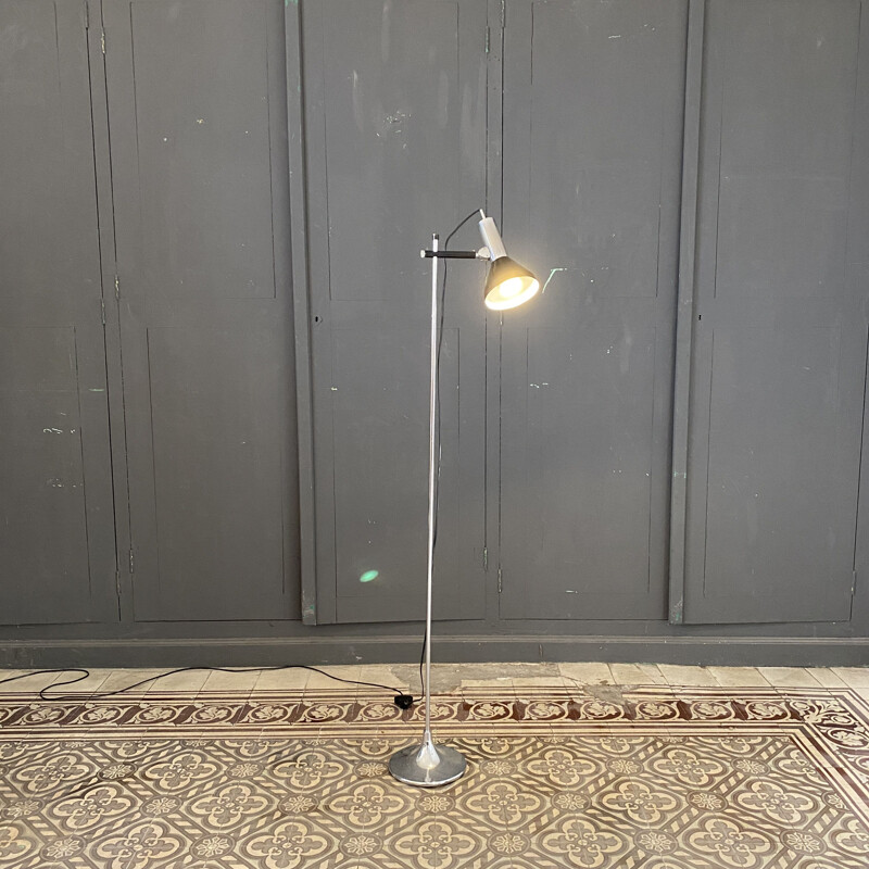 Vintage black spot floor lamp 1970s