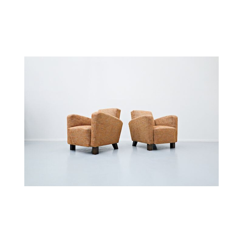 Pair of vintage armchairs model H-282 by Jindrich Halabala, Czechoslovakia 1940