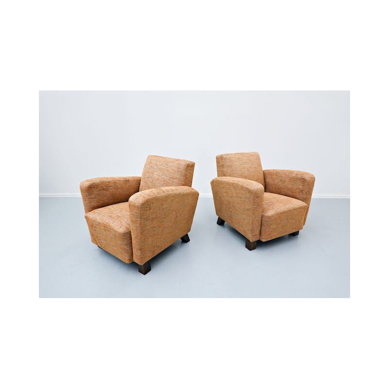 Pair of vintage armchairs model H-282 by Jindrich Halabala, Czechoslovakia 1940