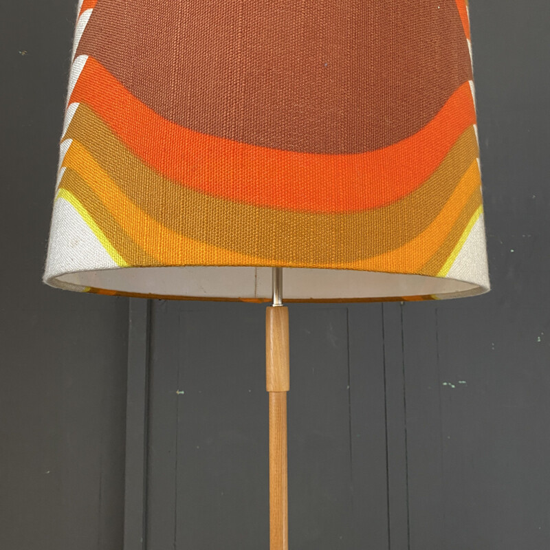 Vintage floor lamp with lampshade, Scandinavian 1960s