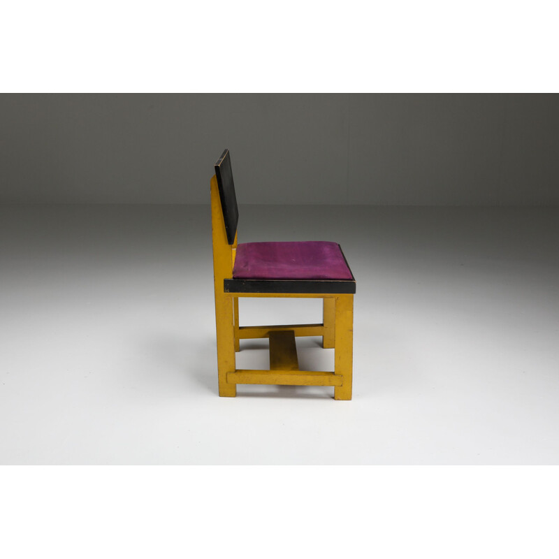 Vintage Yellow chair by Modernist H.Wouda, Netherlands 1924s