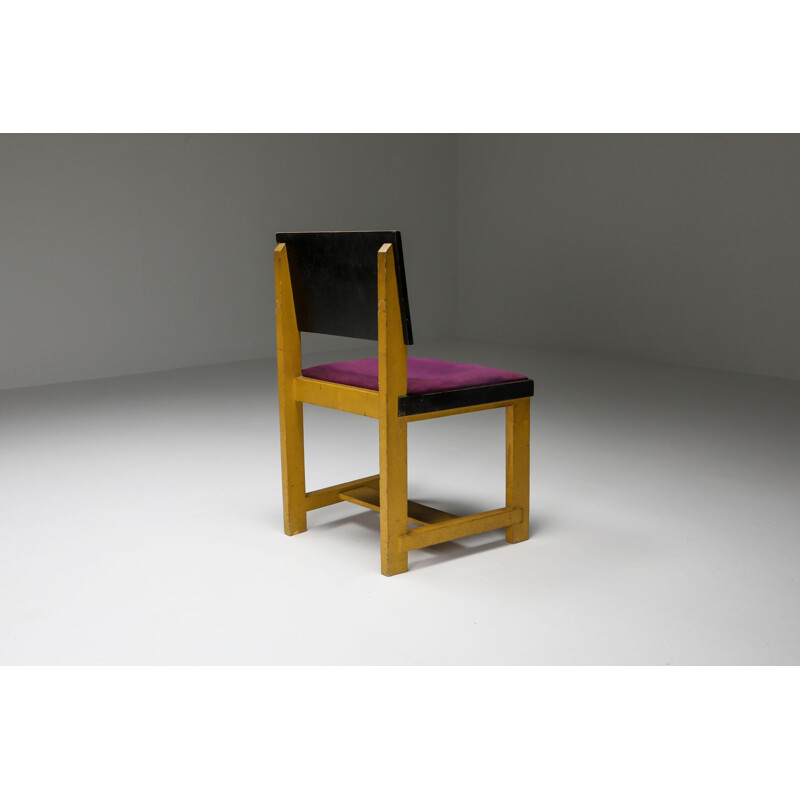 Vintage Yellow chair by Modernist H.Wouda, Netherlands 1924s