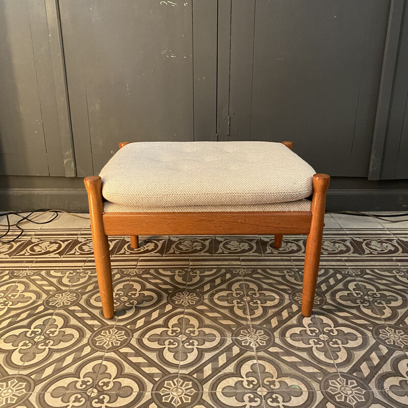 Vintage oak stool, Scandinavian 1960s