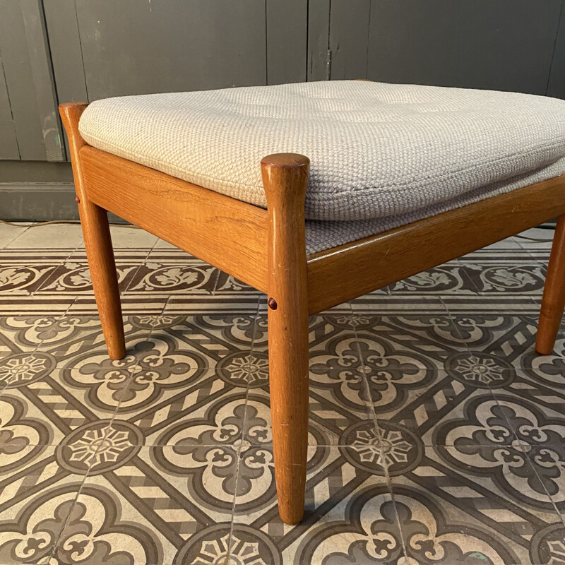 Vintage oak stool, Scandinavian 1960s