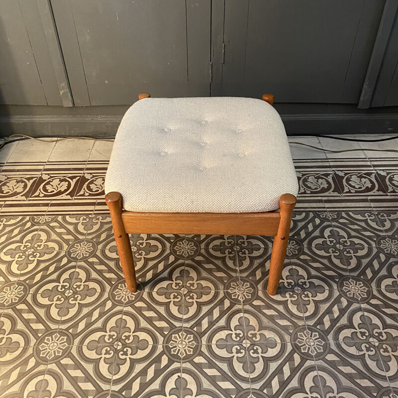 Vintage oak stool, Scandinavian 1960s