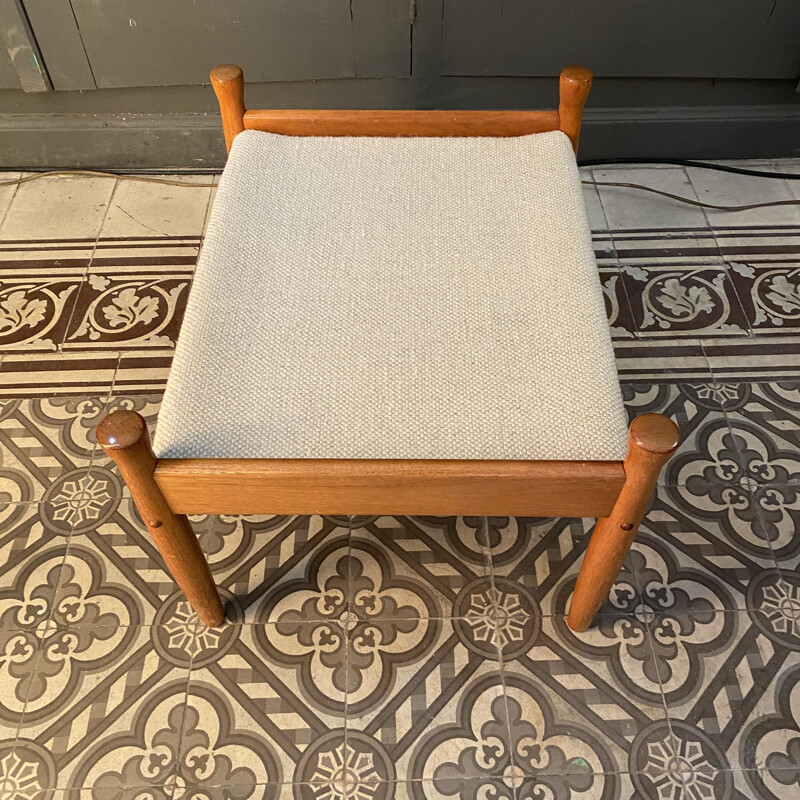 Vintage oak stool, Scandinavian 1960s