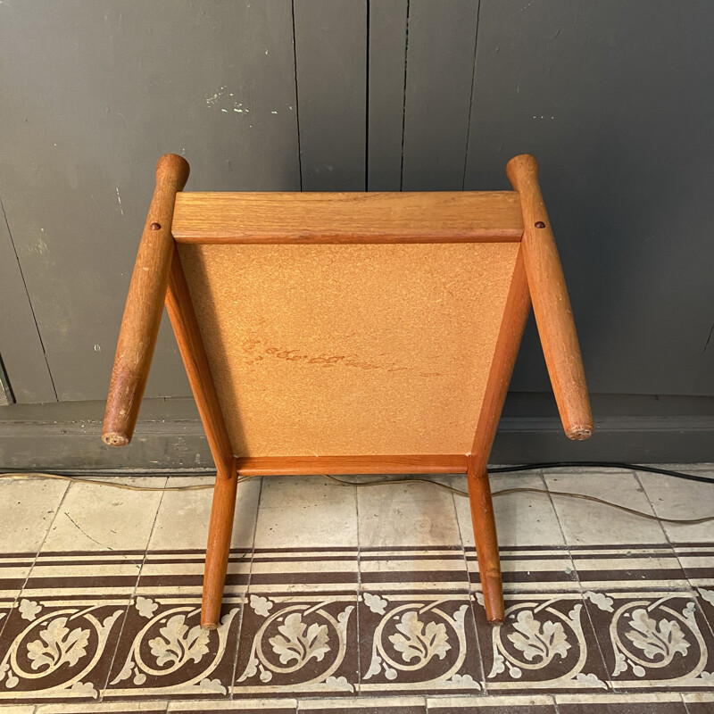 Vintage oak stool, Scandinavian 1960s
