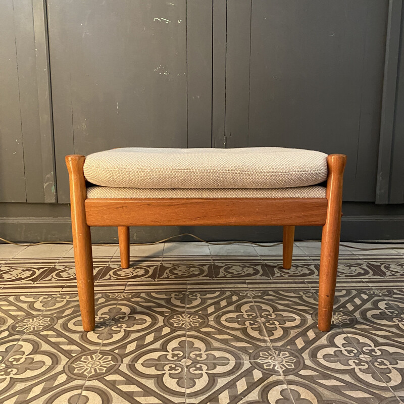 Vintage oak stool, Scandinavian 1960s