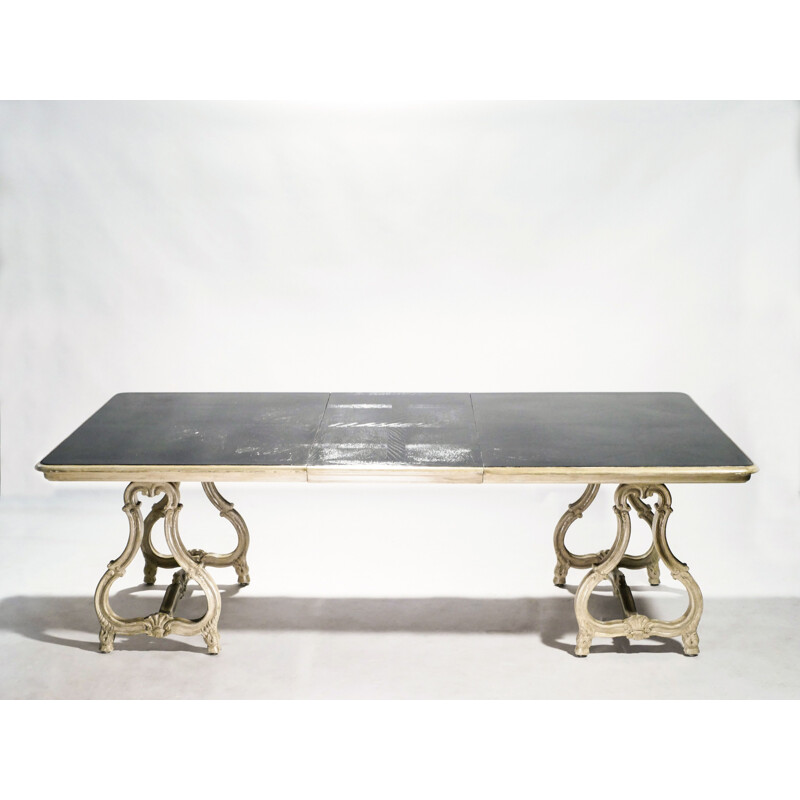 Vintage dining table stamped with the House of Jansen Regency