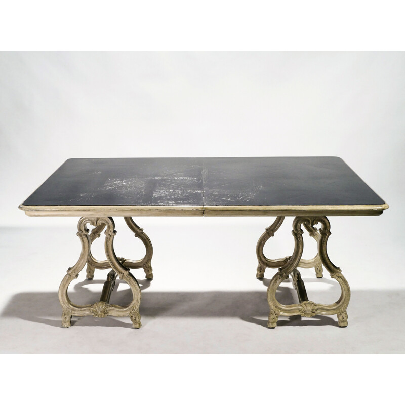 Vintage dining table stamped with the House of Jansen Regency