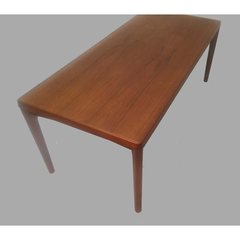 Table basse vintage en teck d' Henning Kjaernulf pour Vejle Mobelfabrik, Danemark 1960