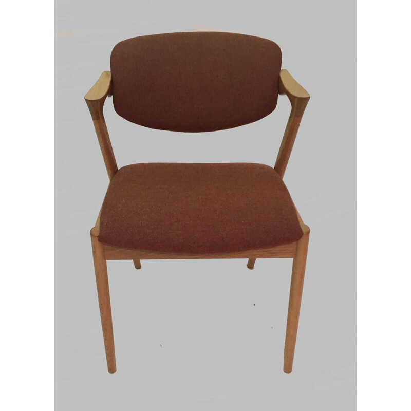 Set of 4 vintage Kai Kristiansen Dining Chairs in Oak, Danish 1956s