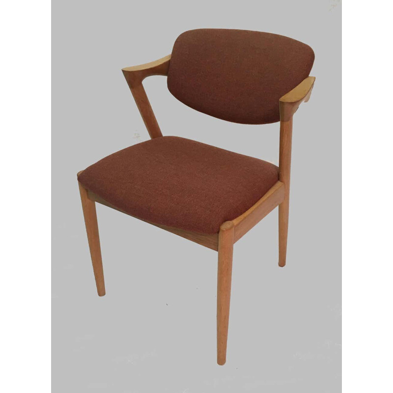 Set of 4 vintage Kai Kristiansen Dining Chairs in Oak, Danish 1956s