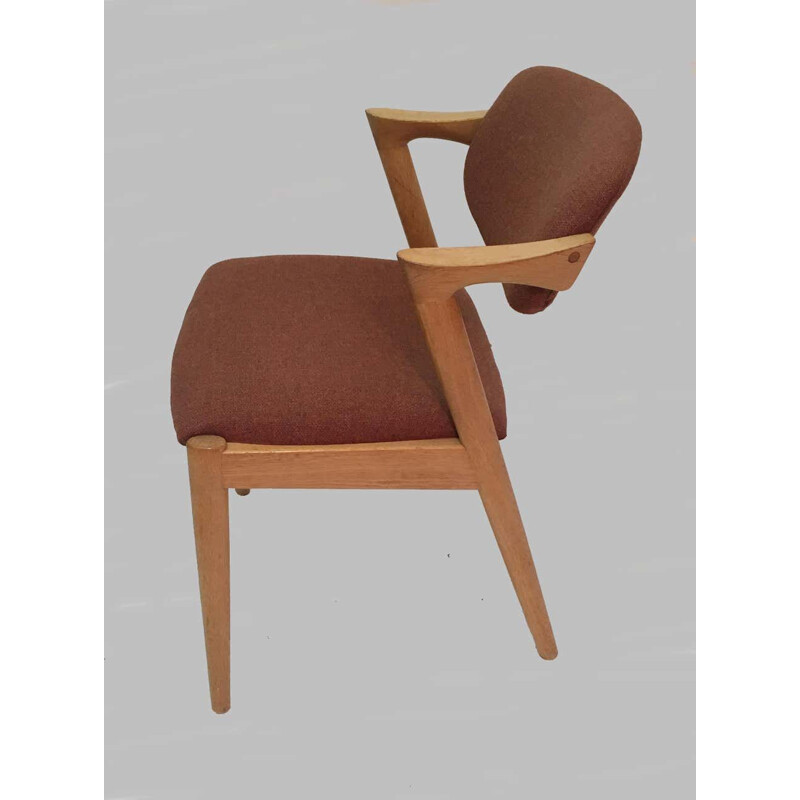 Lot de 4 chaises vintage Kai Kristiansen en chêne, Danemark 1956