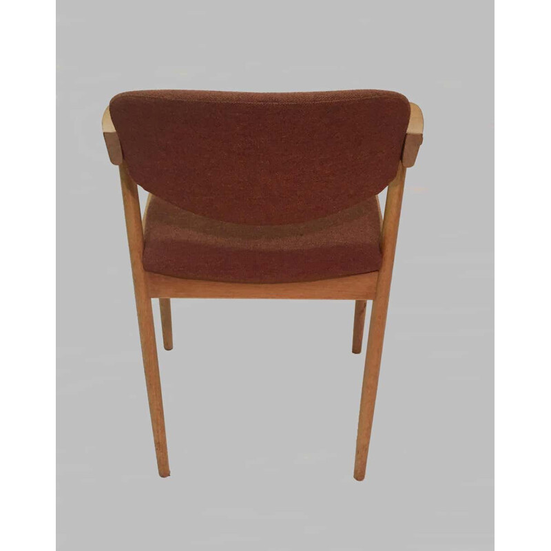 Lot de 4 chaises vintage Kai Kristiansen en chêne, Danemark 1956