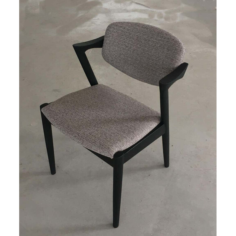 Conjunto de 6 cadeiras ebonizadas vintage de Kai Kristiansen